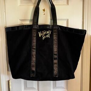 Victorias secret black tote bag